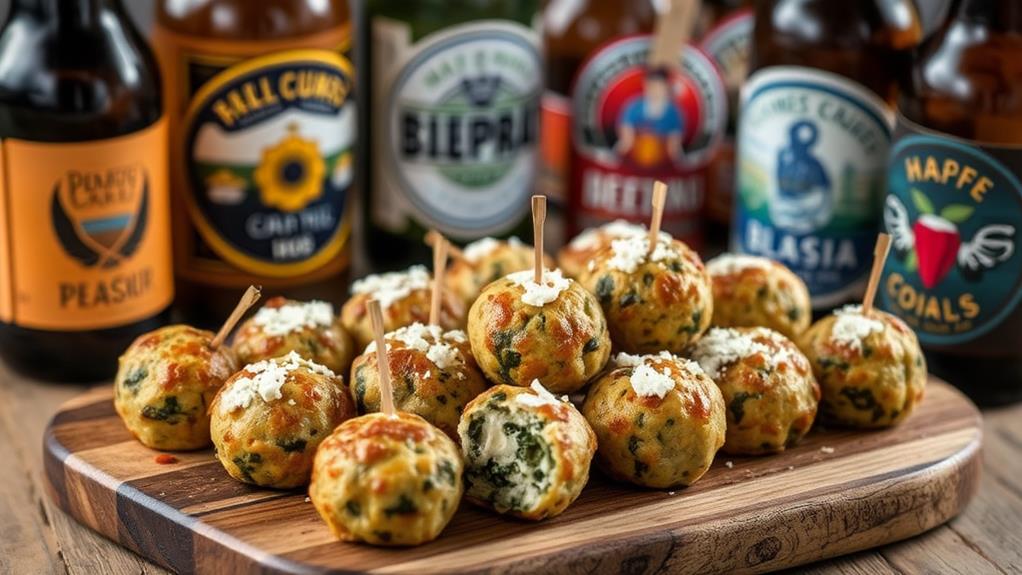 baked spinach feta balls beer pairings