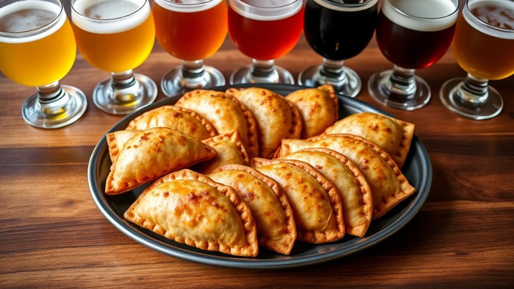 beer and empanadas pair perfectly