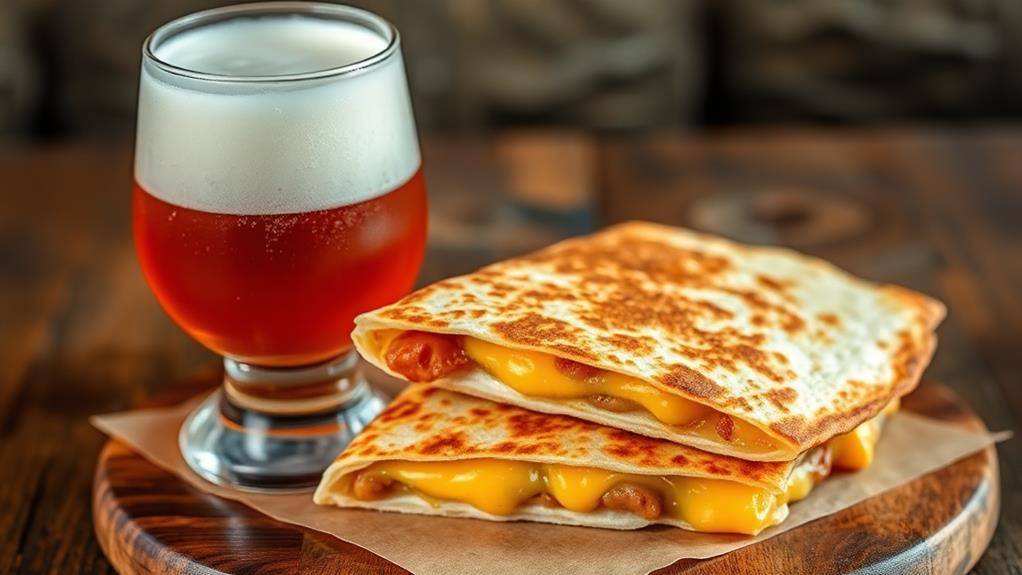 beer quesadilla pairing perfect