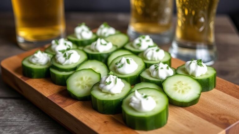 cucumber bites with herbed cream cheese