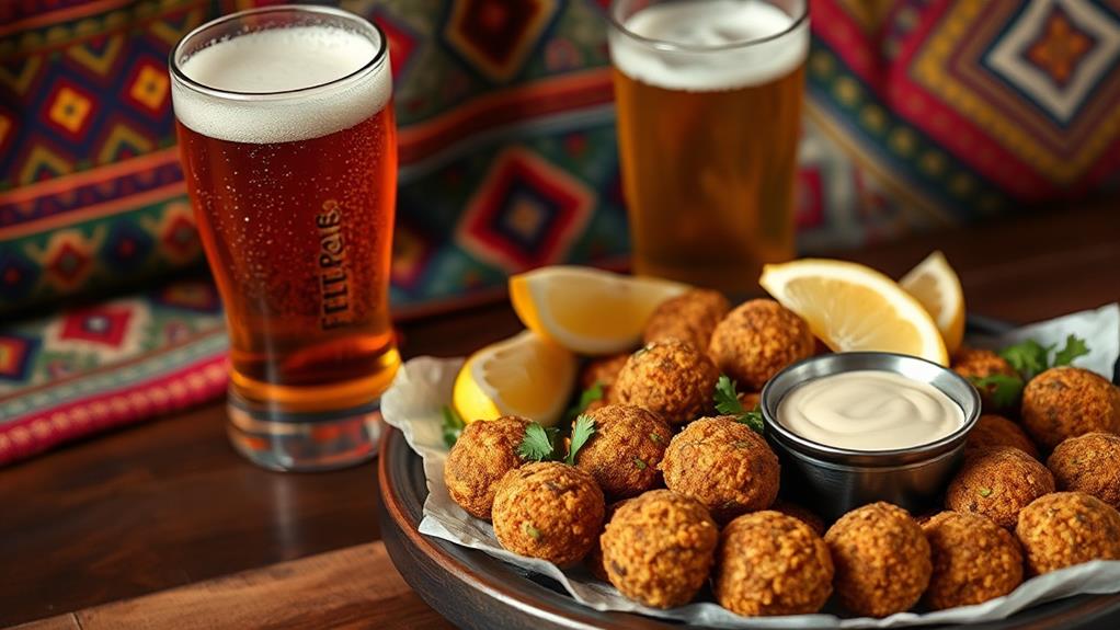 flavorful middle eastern food and beer