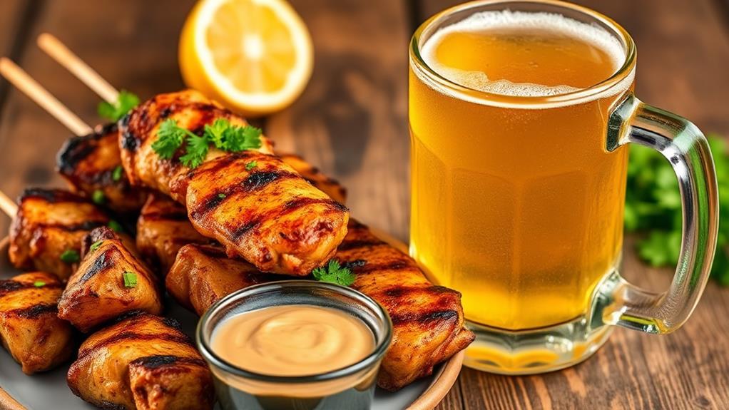 ideal beer chicken satay combinations