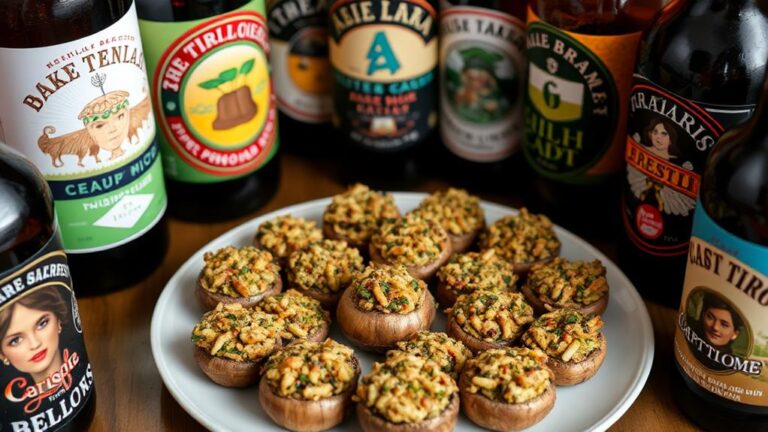 ideal beer stuffed mushroom food pairings