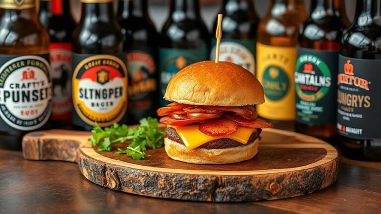 mini burger beer pairings