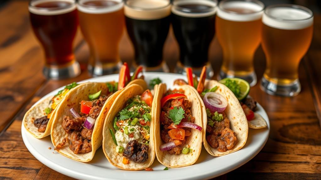 mini tacos and perfect beer