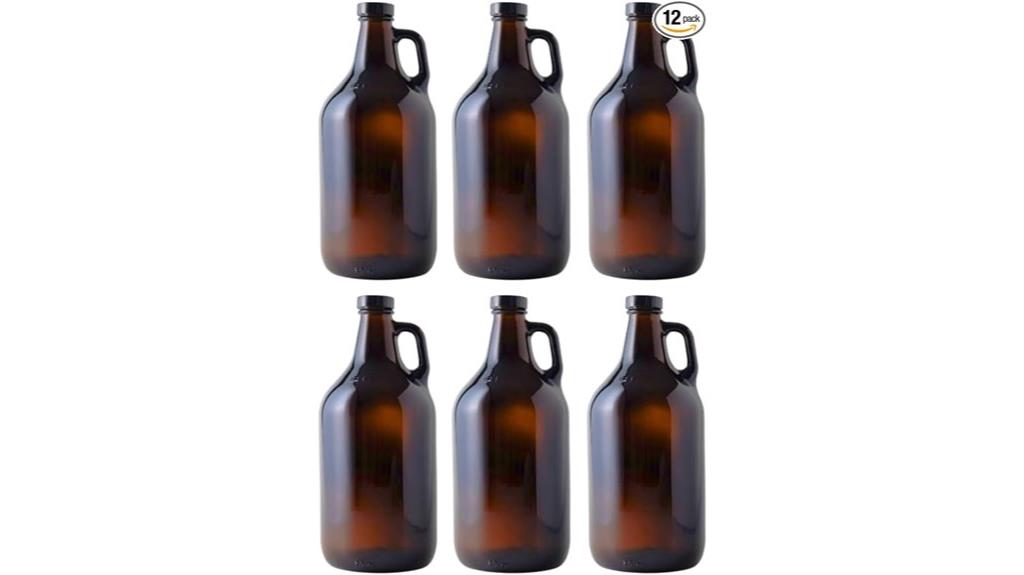amber glass growler case