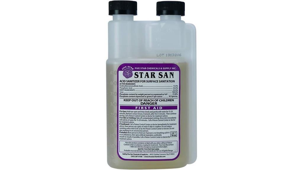 brew sanitizer high foaming