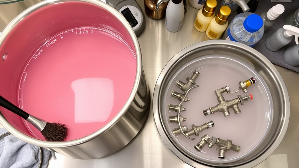 clean then sanitize equipment