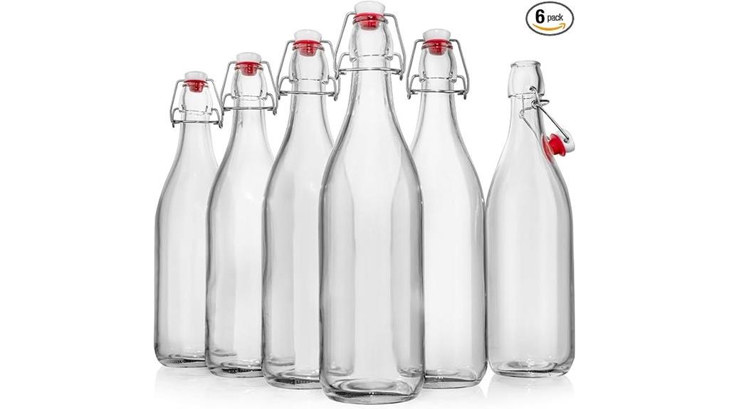 glass bottles pack six
