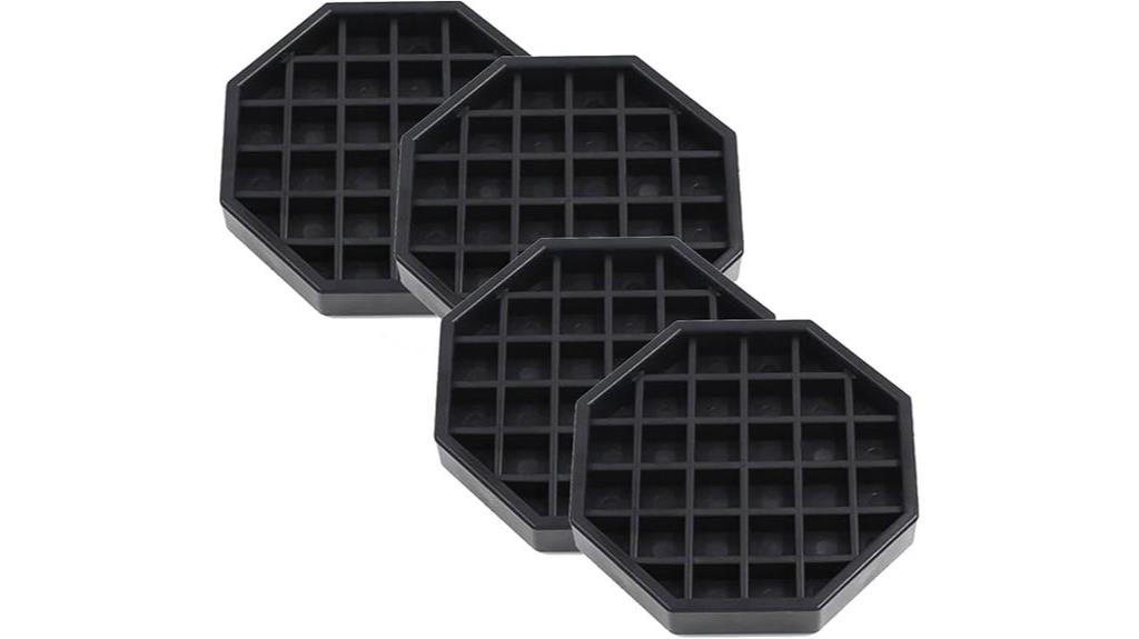 octagon shaped black plastic trays