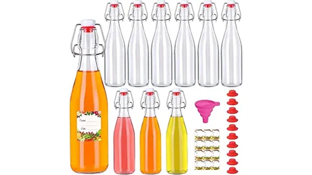 set of ten bottles