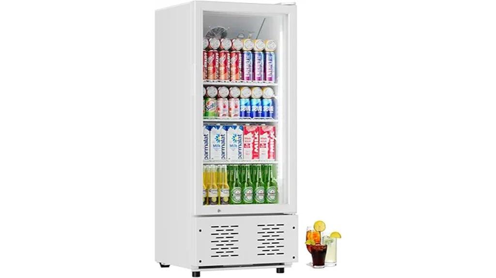 spacious commercial beverage fridge