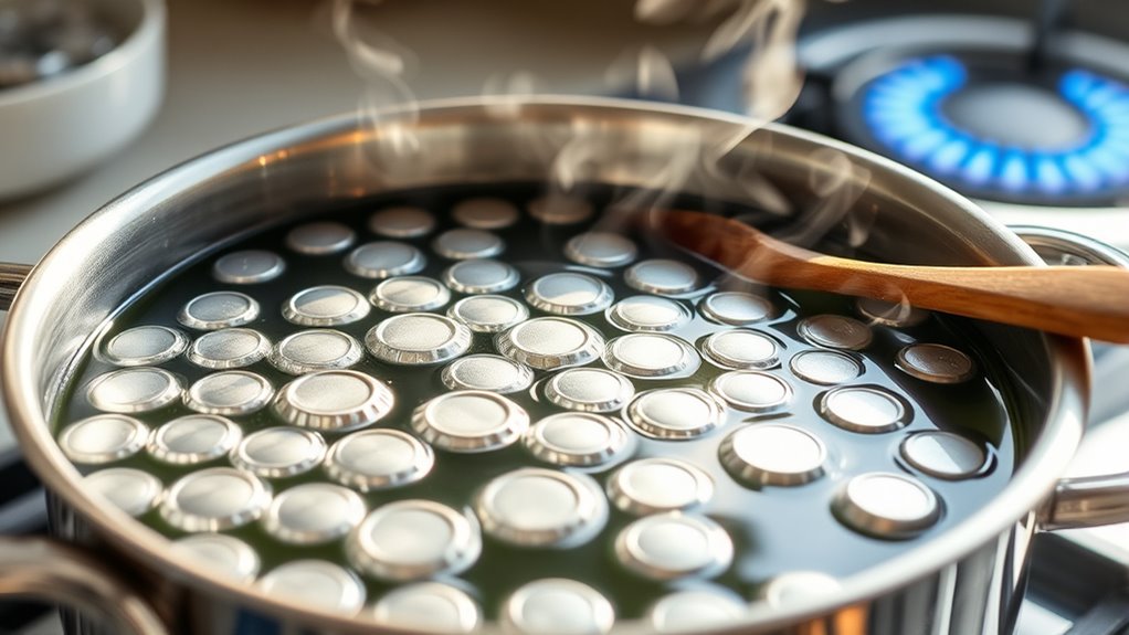 sterilize bottle caps effectively