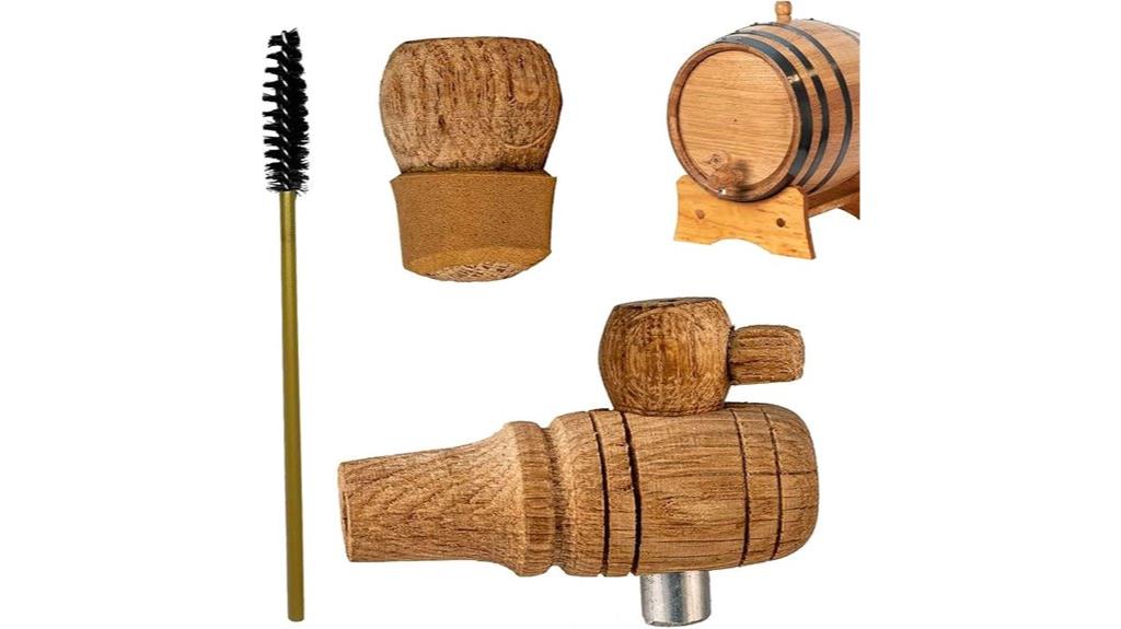 wooden spigot and bung