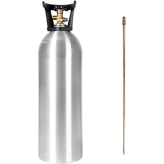 20 lb CO2 Tank New Aluminum CGA320 with SIPHON TUBE by Beverage Elements