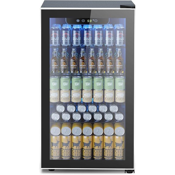Electactic Mini Beverage Fridge 130 Cans Adjustable Temperature