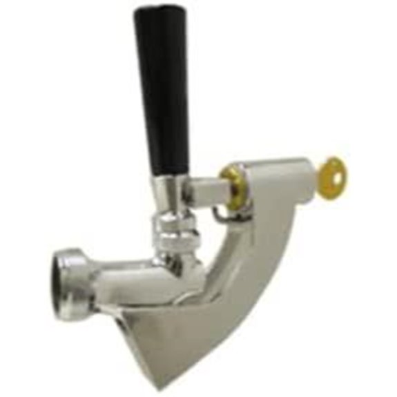 Chrome Tap Lock for Standard Draft Beer Faucet - No Flow Until You Say So