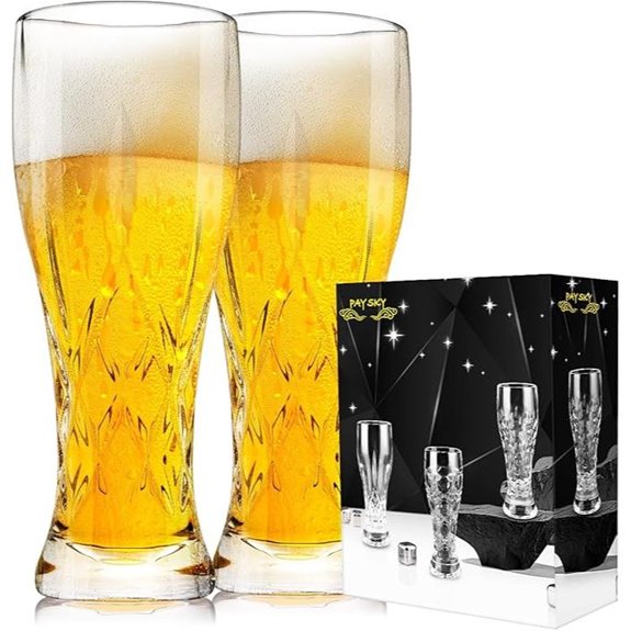 Beer Glasses Set of 2 17 oz Craft Beer Mugs