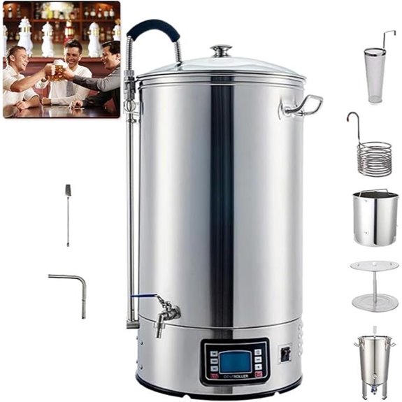 Electric Home Beer Brewing System with Digital Display