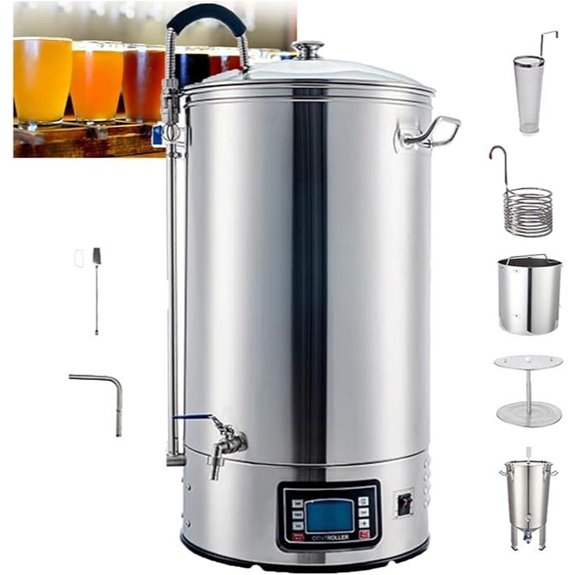 Electric Home Brewing System with Digital Display