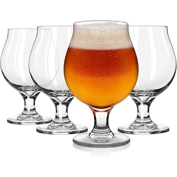 Libbey Belgian Beer Glasses Dishwasher Safe Set of 4
