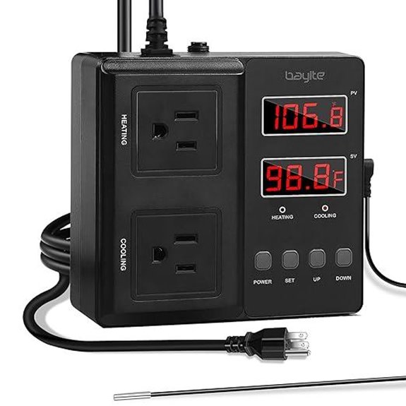 Bayite 1650W Dual Digital Temperature Controller
