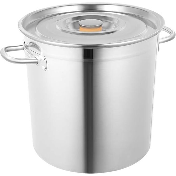 Heavy Duty Stainless Steel Stockpot with Lid and Handles