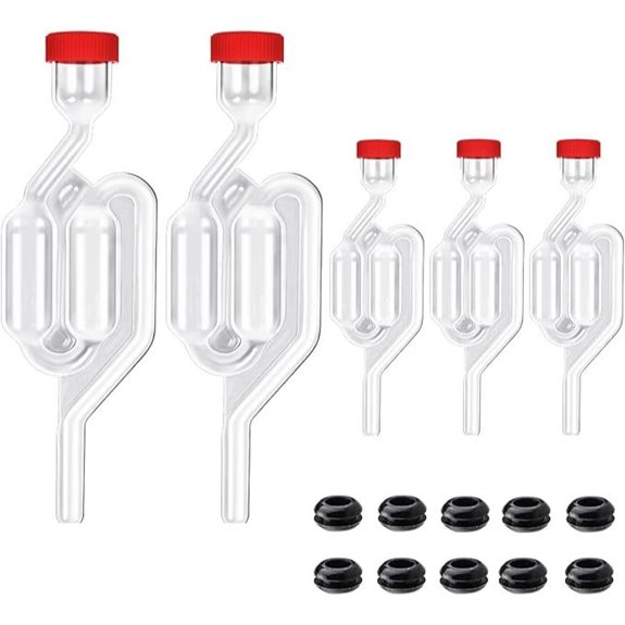 Zazolyne 5-Pack Fermentation Airlock with Grommets