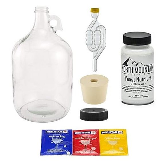 Fermenting Jugs with Accessories and Yeast Pack (3-Pack)