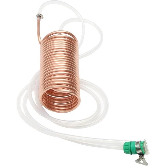 Immersion Wort Chiller For Homebrew Food-grade Red Copper & Silicone Tube