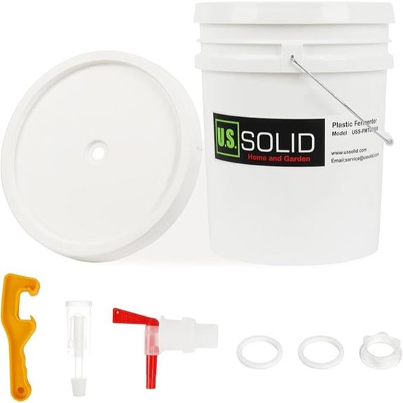 5-Gallon Food-Grade Plastic Fermenter with Spigot