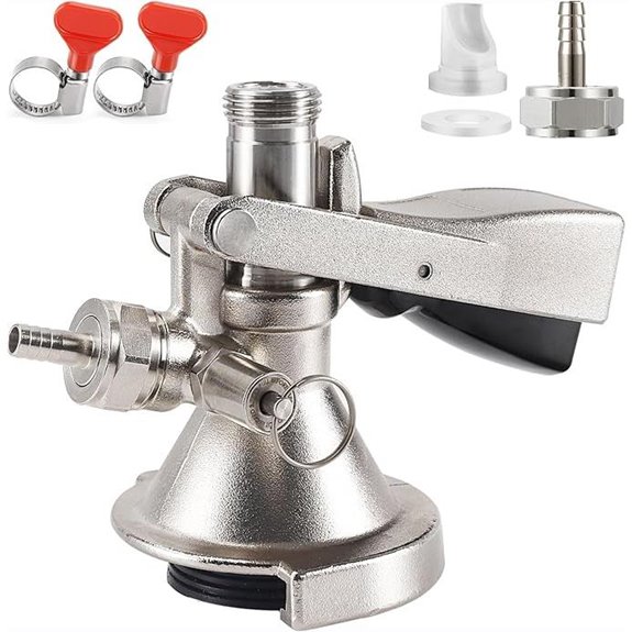 German Keg Coupler with Relief Valve