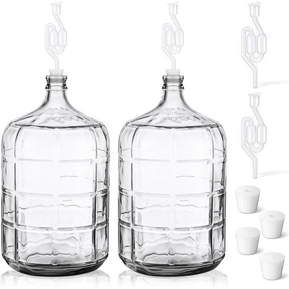 Ziliny 2-Piece 3-Gallon Glass Fermentation Carboy