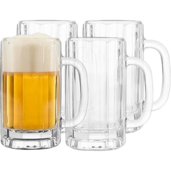 Libbey Heidelberg Glass Beer Mugs 16-ounce Set of 4