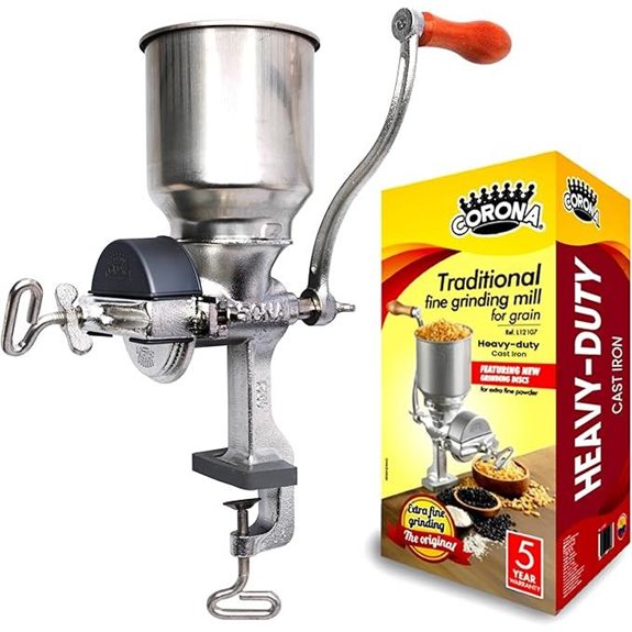 Corona Cast Iron Grain Mill with High Hopper