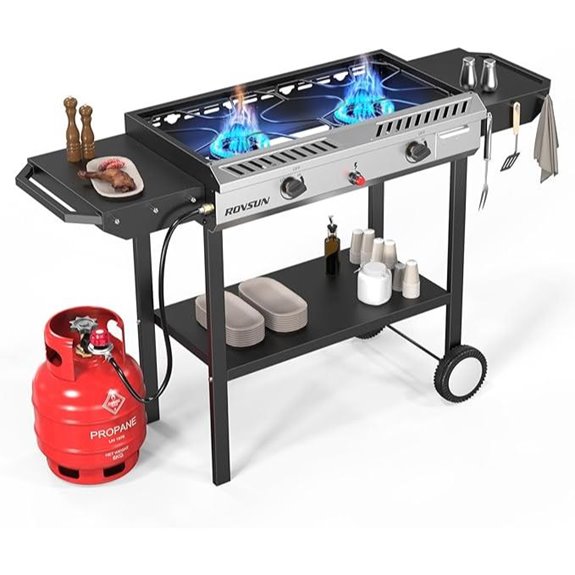 ROVSUN 2-Burner Outdoor Propane Stove 150k BTU