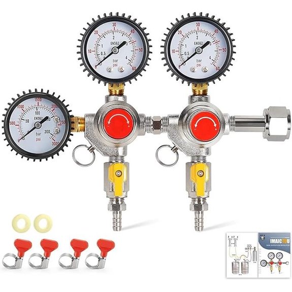 Dual Output CO2 Keg Regulator for Home Brewing