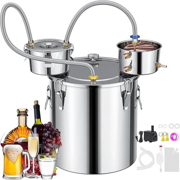 CAMMOO 3-Pot Moonshine Still Kit with Condenser
