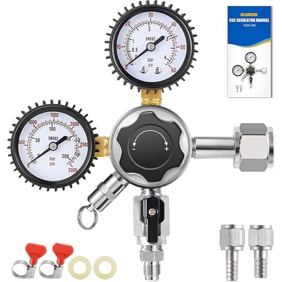 CO2 Regulator for Kegerator and Draft Beer Systems