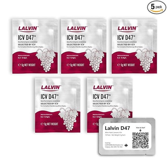 Lalvin D47 Wine Yeast (5 Pack)