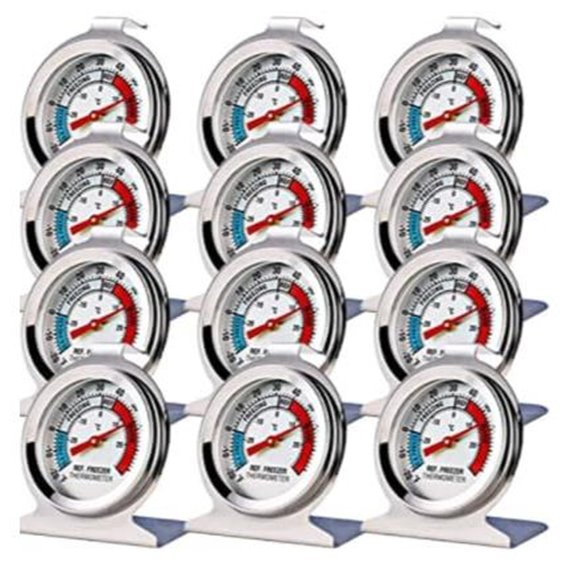 12 Pack Refrigerator Freezer Thermometer Large Dial Analog Thermometer