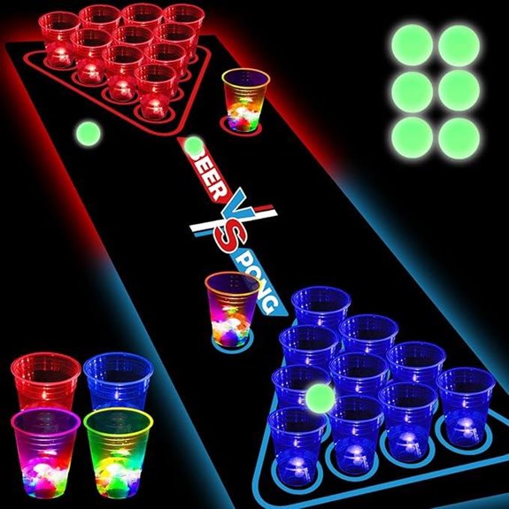 Glowing Beer Pong Table for Party Games