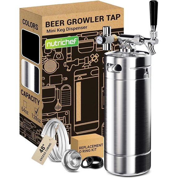 NutriChef 128oz Pressurized Mini Keg Dispenser