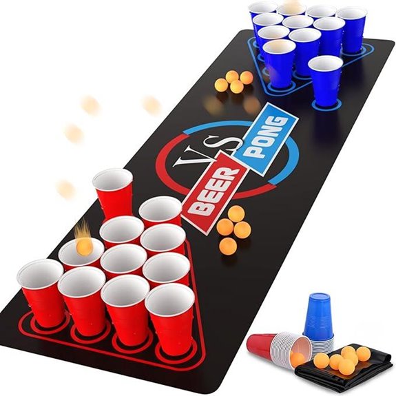 GOLDGE Beer Pong Table Mat for Parties & Outdoors