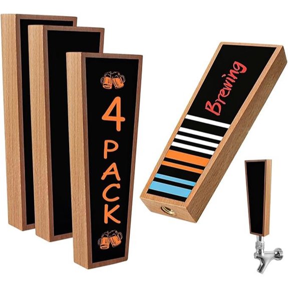 Wooden Chalkboard Beer Tap Handles (4-Pack)
