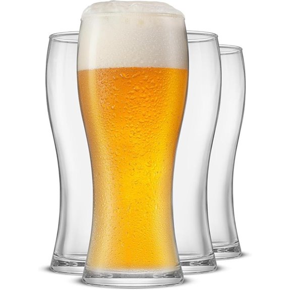 JoyJolt Callen 15.5oz Beer Glasses Set of 4