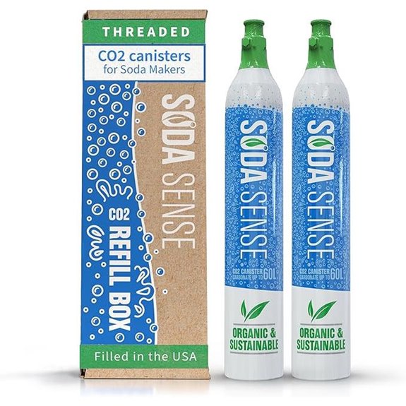 Soda Sense 60L CO2 Canister 2-Pack for Soda Makers
