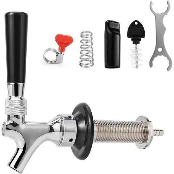 3 Draft Beer Faucet Shank with Stainless Core