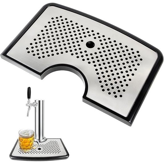 CHILDHOOD Stainless Steel Kegerator Beer Drip Tray for Universal tap tower