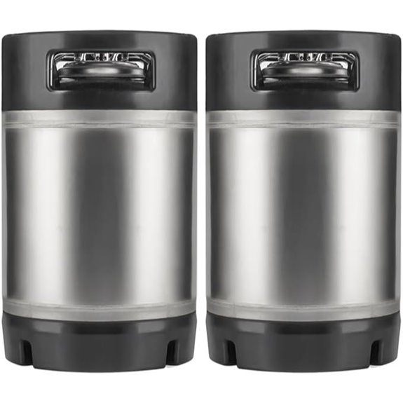 TMCRAFT 2.5 Gallon Stainless Steel Beer Keg (2 Pack)